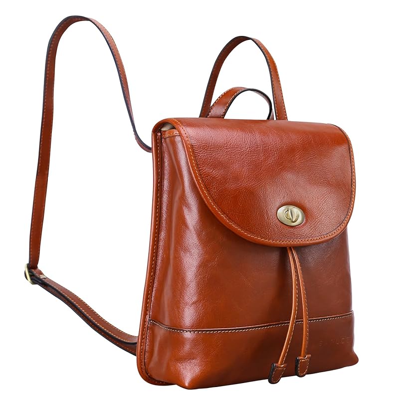 

[Bannus] ladies backpack genuine leather italian leather small switchable backpack bag 9.7 inch iPad storage backpack