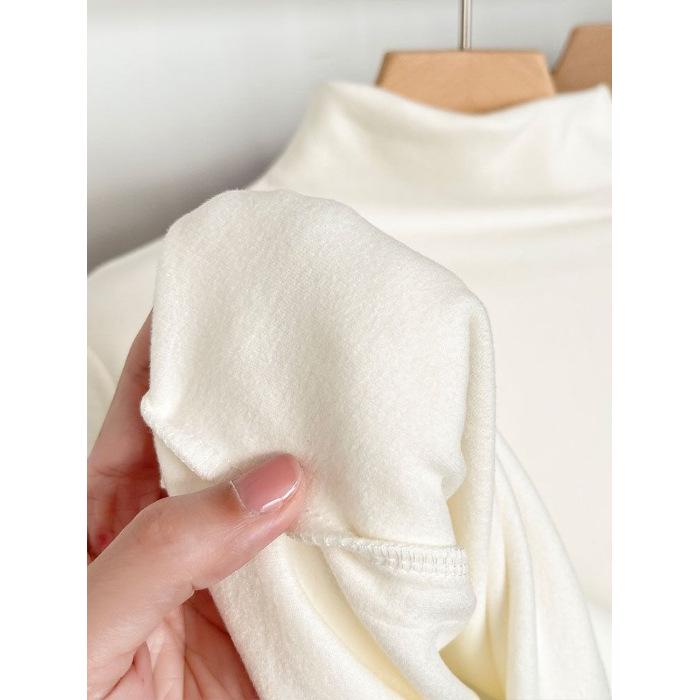 Women s Long-Sleeve Slim-Fit Brushed Fleece Base Layer T-shirt L белый