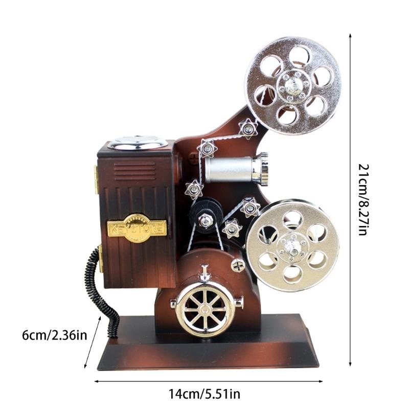 Movie Projector Music Box,Mechanism Wind Up Musical Box Movie Theater Theme Party Decorations Wedding Birthday Gift