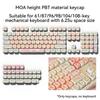 MOA Height Off-white Light Pink Strawberry Kitty Sublimation Keycaps 75 98 Complete Set of Mechanical Keyboard Keycaps