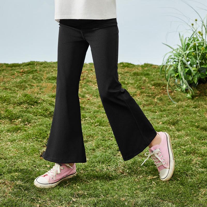 Girls  Stretchy Bell Bottom Casual Pants 140