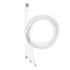 Kabel Szybkiego Ładowania  Baseus Superior Data Usb Do M+L+C 3.5A 0.5M(White)