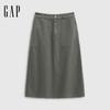 Women's Barn-Style A-Line Midi Workwear Skirt