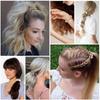 9Pcs Pearl Hair Ties Elastic Hair Scrunchies Hold Crystal Beads Bulk Hair Ropes Stretchy Handmade Boho Bride Bachelorette Party