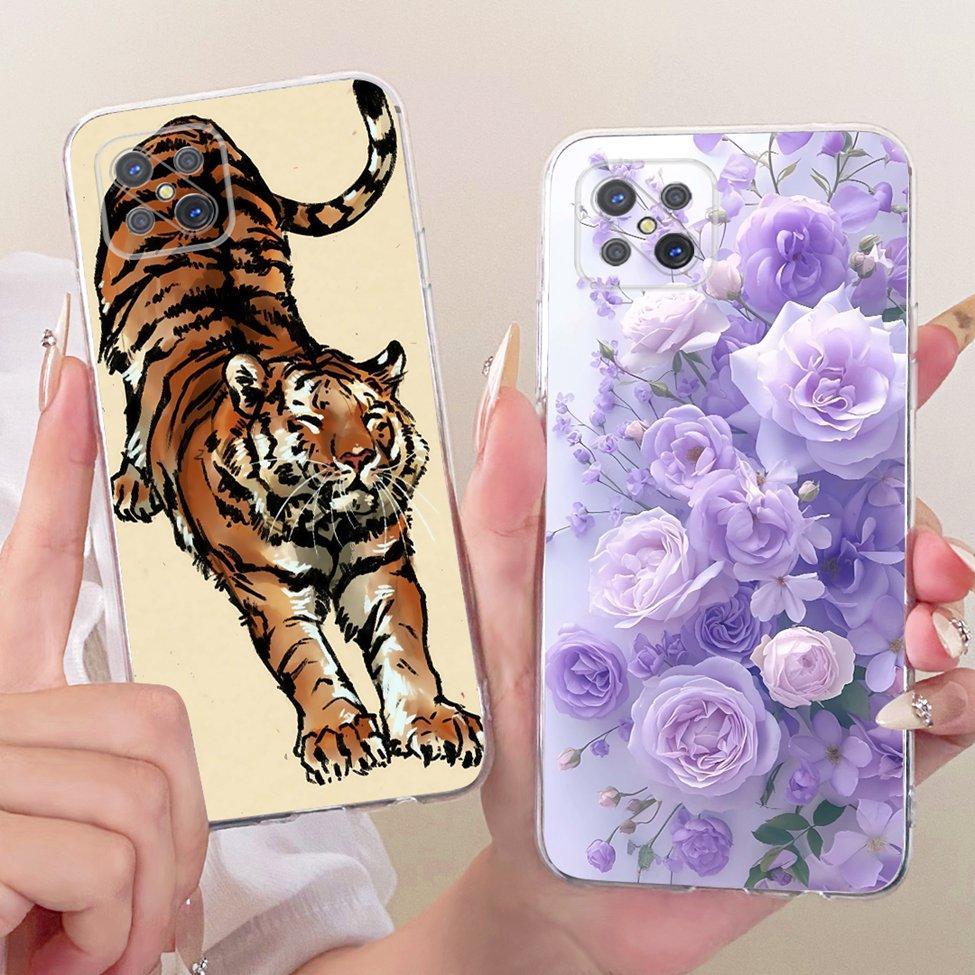Clear For Oppo Reno 4Z 5G Case CPH2065 Cute Cat Fashion Butterfly Funny Painted Cover For Oppo Reno4 Z 5G Phone Casing