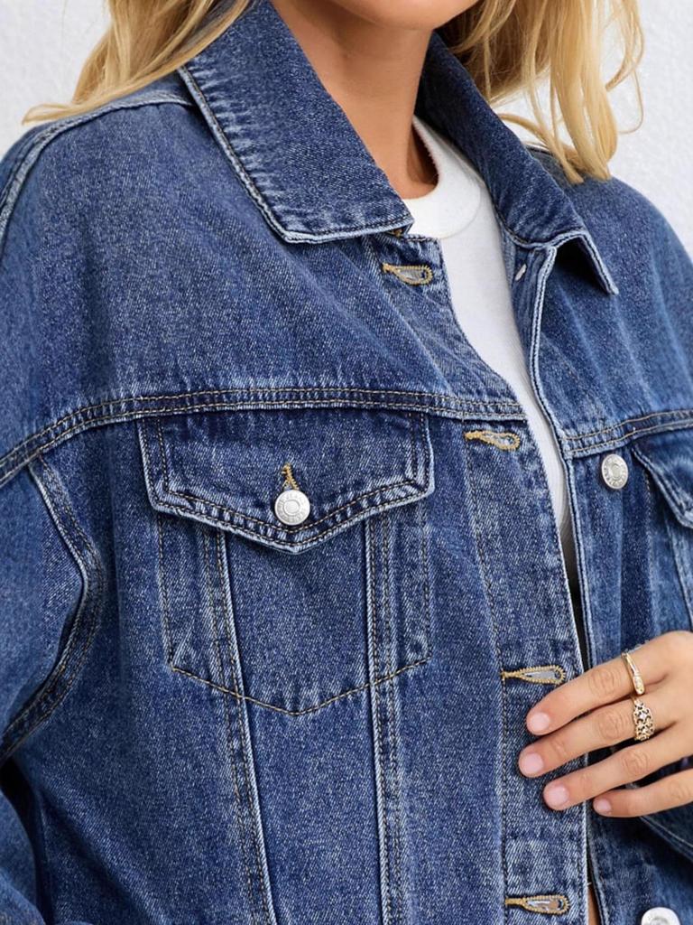 New European and American Style Women's Versatile Denim Jacket - Spring/Autumn Loose Fit