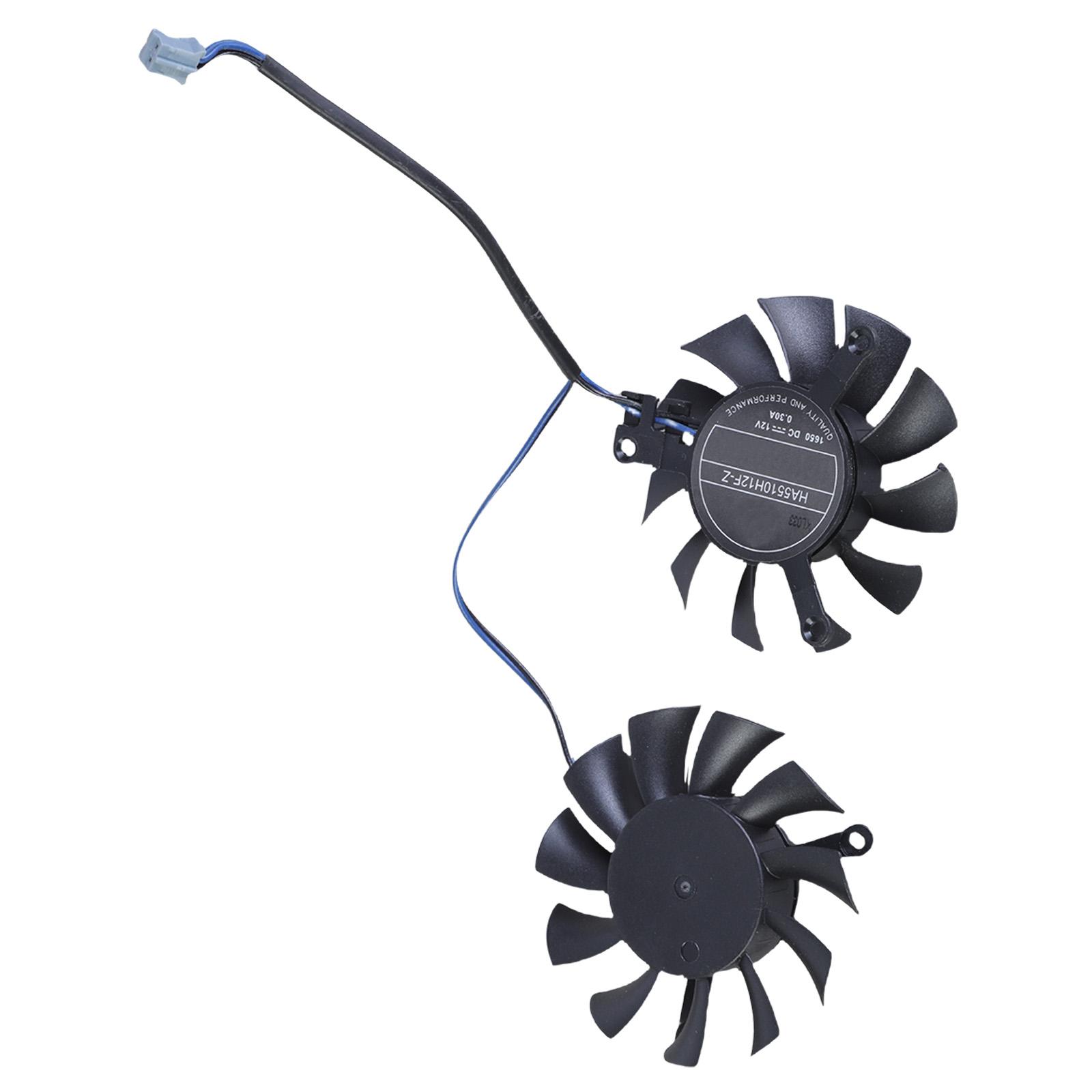 

50мм 2-контактный HA5510H12F-Z DC12V 0.3A Вентилятор GPU для видеокарты MSI GTX1650 LP OCV1