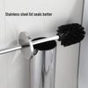 Stainless Steel Wall-Mounted Toilet Brush Set, Punch-Free & Odor-Proof.