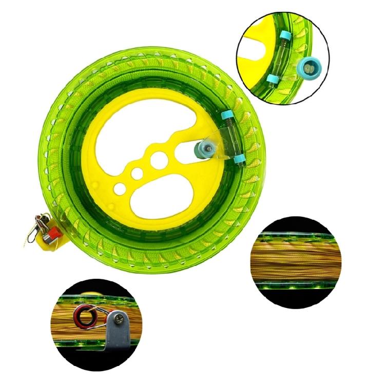 Premium ABS Kristall Angel Handrolle mit reibungslosem Einholsystem Angelzubehör Ideal für die Meeresfischerei