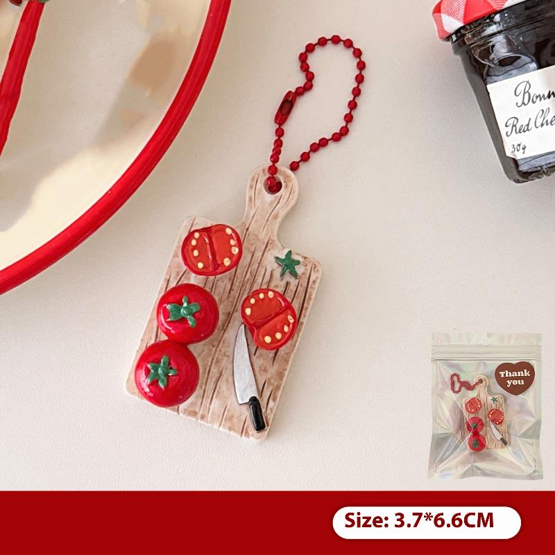 Cute Cartoon Simulated Food Pendant Keychain Creative Funny Chocolate Egg Bread Backpack Pendant Accessories Gifts