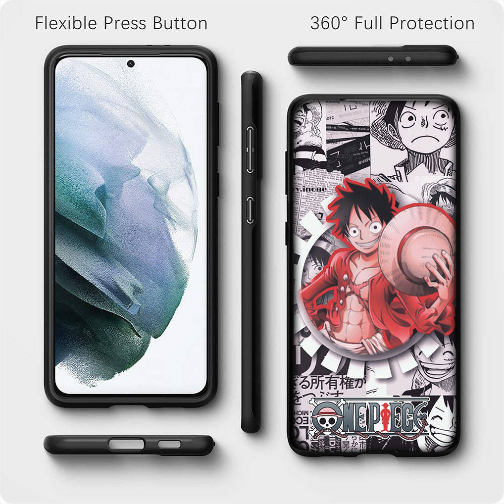 For Samsung Galaxy S24 S23 iPhone 16 15 14 Xiaomi Redmi Note 13 12 11 10Plus 9 Pro Max X XR Phone Case Lovely Nami One Piece Luffy OPPO Huawei Cover