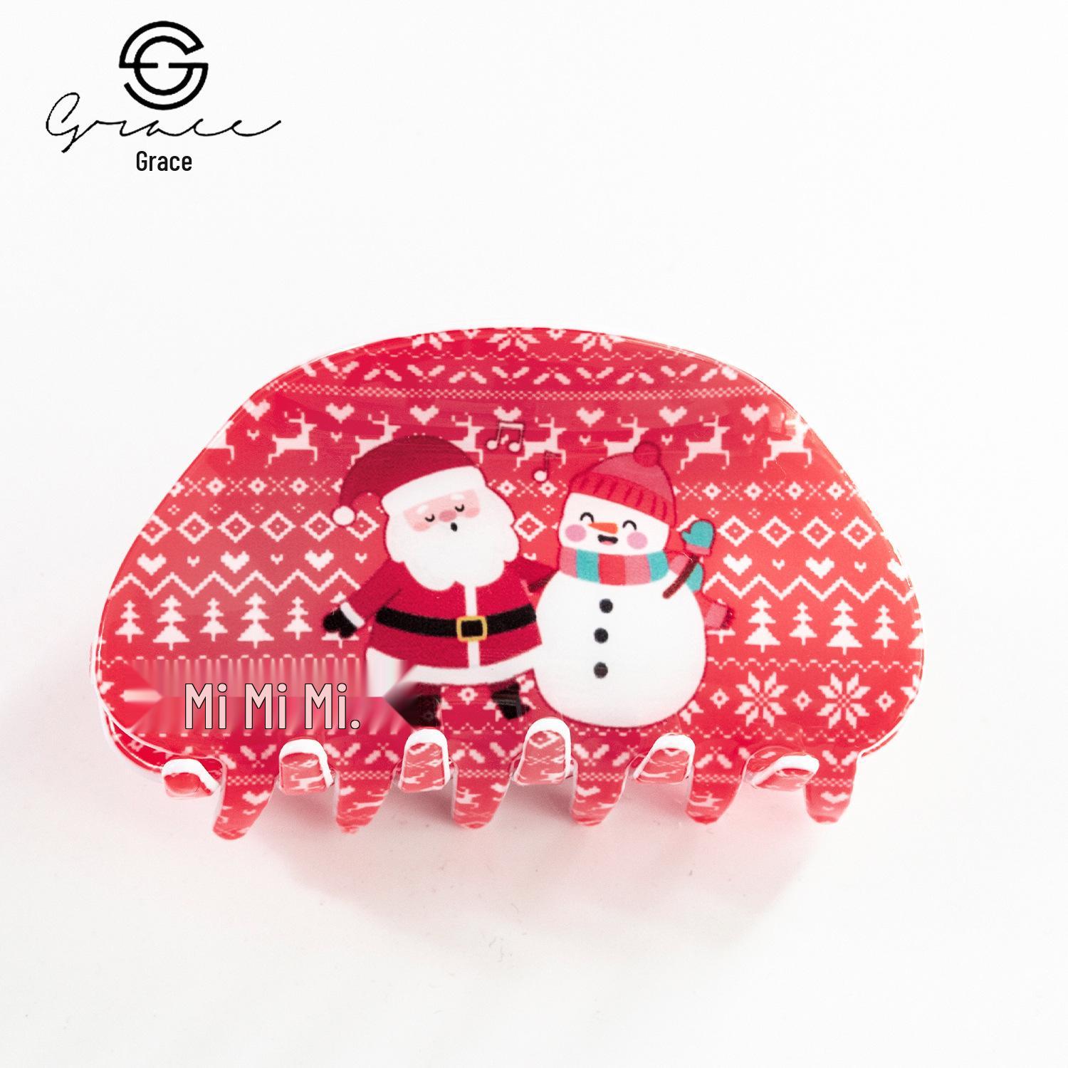 

2025 Holiday Cartoon Claw Clip - Cute Christmas Hair Accessory