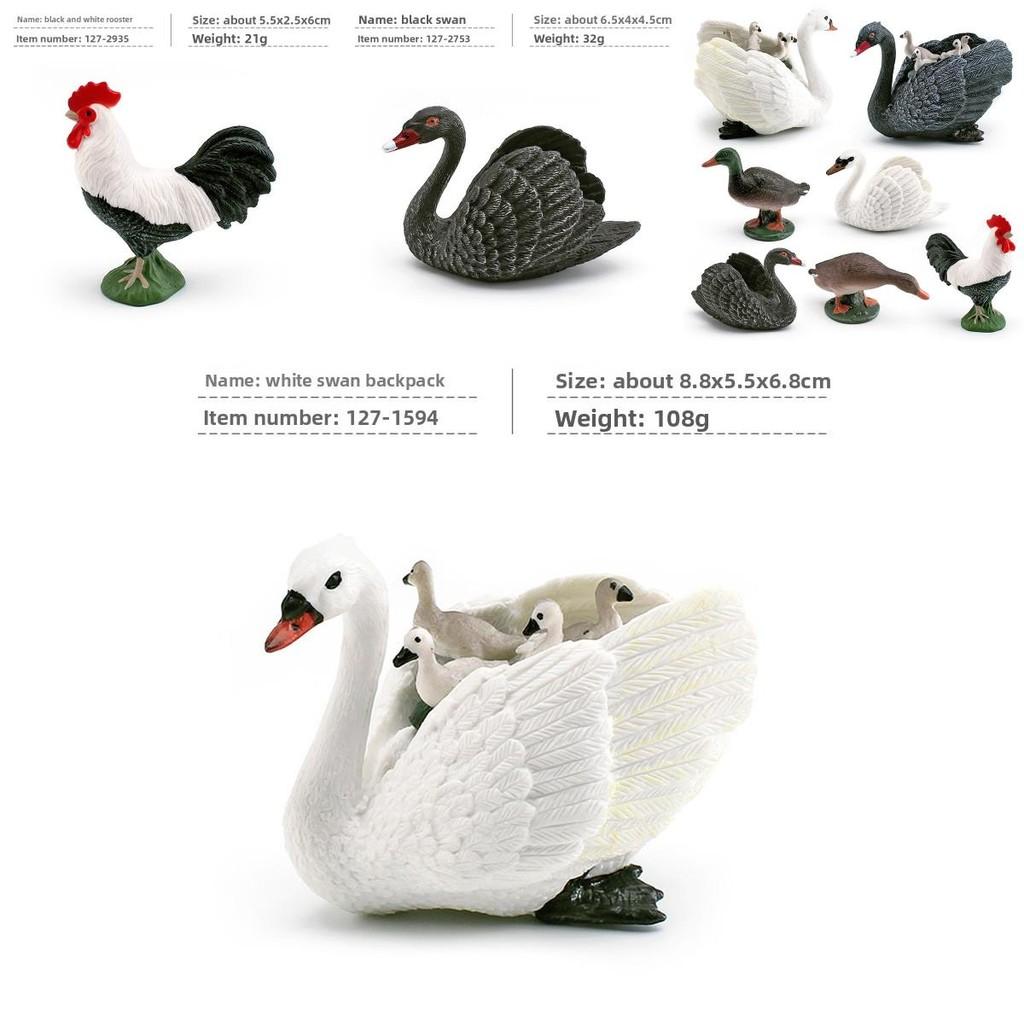 Animal Figurine With Realistic Plastic Ducks Rooster Swans For Educational Display And Collecting
