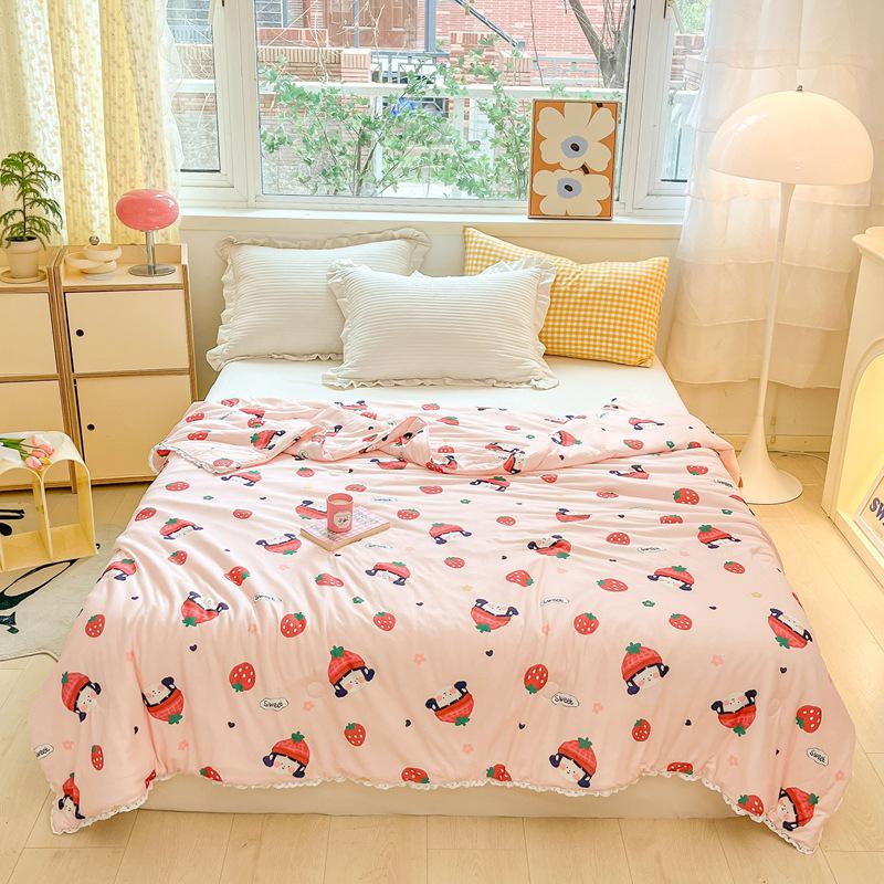 Class A Cotton Summer Quilt for Mother & Baby - Washable, Cool, Suitable for Children & Dorm Rooms