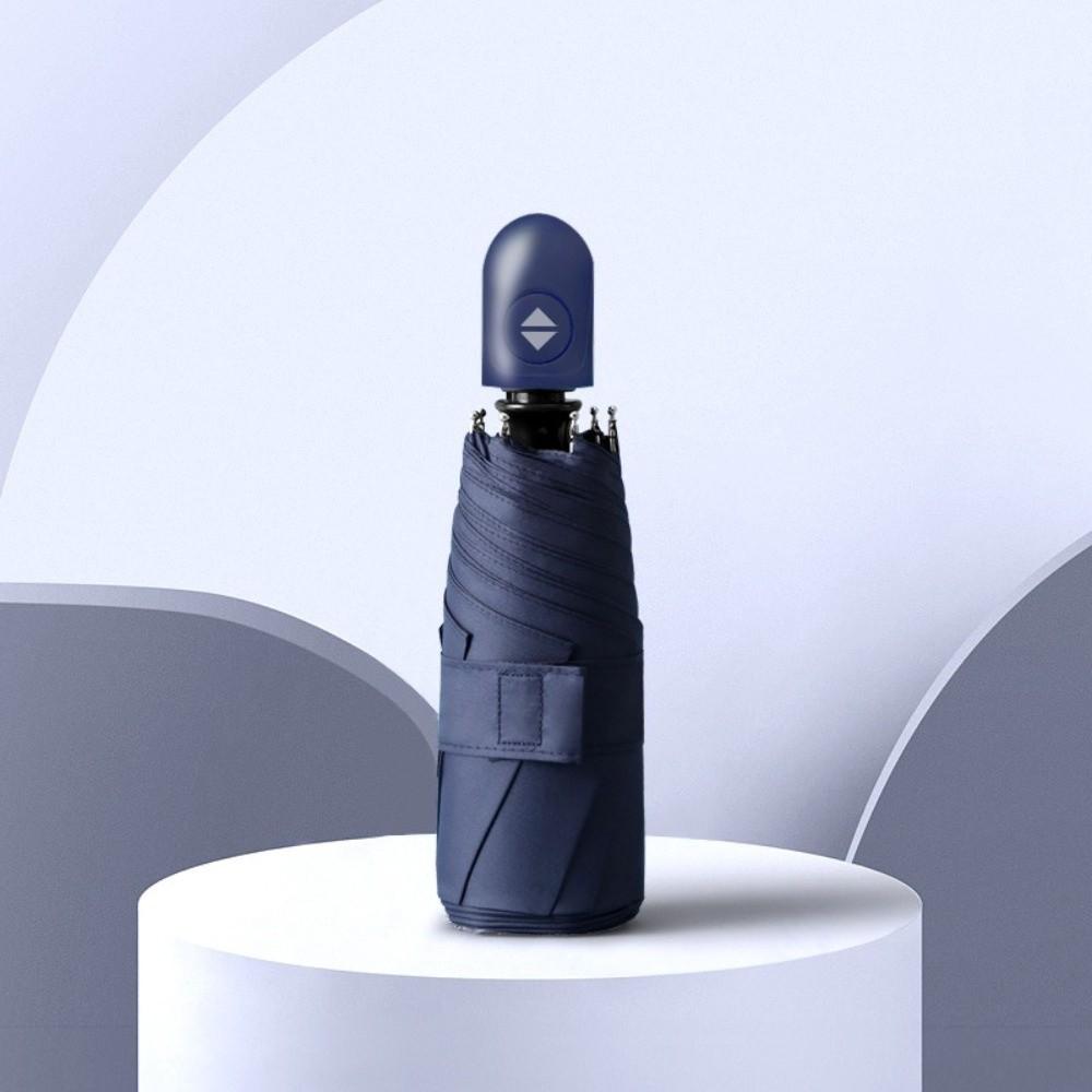 Lightweight Automatic Pocket Umbrella UV Protection Solid Color Dual-use Folding Umbrella Portable High-end