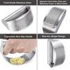 Multi-Function Garlic Press Stainless Steel Garlic Ginger Manual Vegetable Ginger Garlic Press Squeezer Crusher Kitchen Gadgets