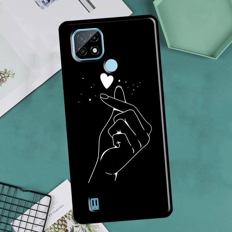 Kpop Finger Heart For OnePlus 10 Pro 9 Pro 8T 9R Nord2 Case For Realme 9 8 Pro 8i 9i C35 GT Neo 2 3 Master