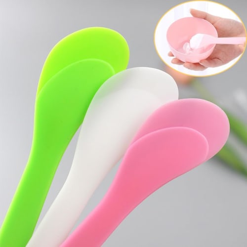 Wopanxye 100-Piece Set of Disposable Spatulas for Cosmetics, Creams, DIY, Portable Storage, Cosmetic Spoons, Skincare Tools, Travel Accessories, 100 P