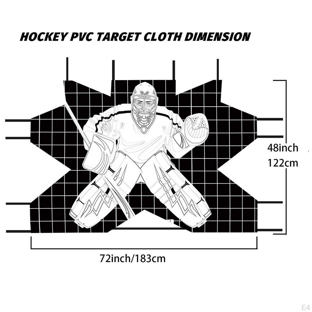 Folding Hockey Goal with Target for Goalie, Easy Setup Training Tool Adults