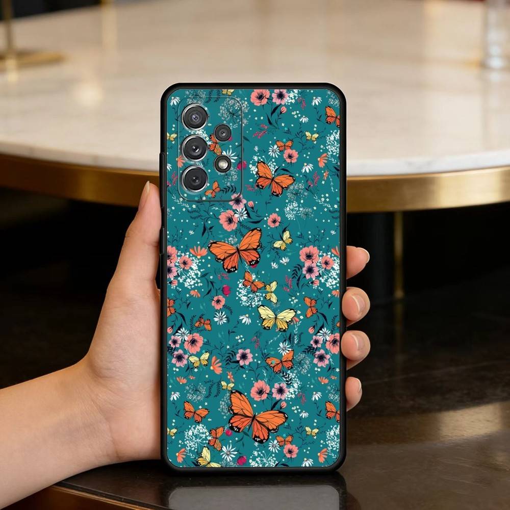 

Spring Iphone Wallpaper Phone Case For Samsung Galaxy A73,A72,A71,A70,A53,A52,A51,Soft Silicone Black Cover Samsung a12