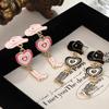 Western Cowboy Hat & Boots Love Heart Dangle Earrings for Women