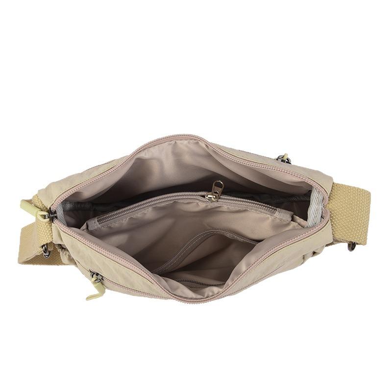 Casual Simple Messenger Bag Women's Summer New Large-capacity Lightweight Multi-layer Women's Bag Medium and Old Bag Shoulder Nylon Bag