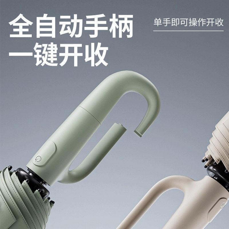 Reverse ring buckle umbrella, fully automatic, enlarged, thickened and reinforced, strong weather and rain dual-purpose sun protection and UV