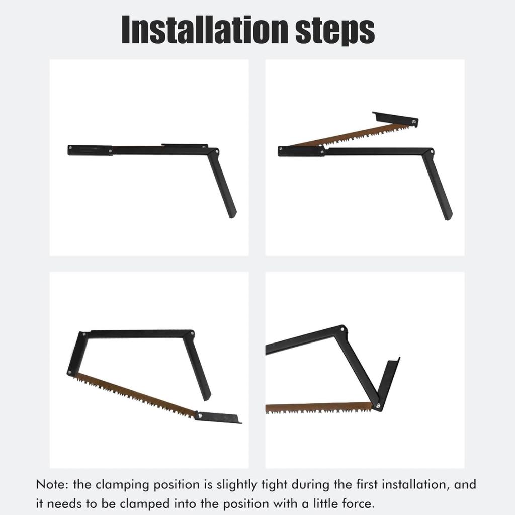 13 Inch Folding Bow Saw Folding Hand Saw,Multifunctional Rectangular Hand Saws for Wood, Bone, Tree Pruning, Camping (black)