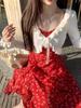 Spring/Summer 2025 Q Lady Red Floral Maxi Cami Dress with Slit