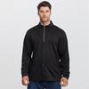 DIBINZE Herren Übergröße Einfarbig Mock-Neck Langarm Layer-Pullover