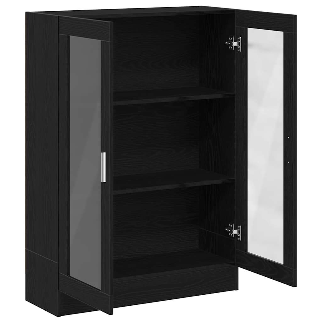 vidaXL Bücherschrank Schwarz Eichen-Optik 82,5x30,5x115 cm