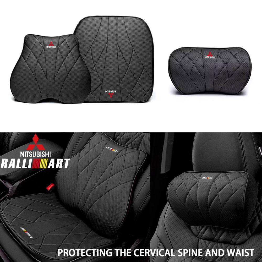 Car Memory Foam Headrest Lumbar Support Pillow Seat Pad Cushion Accessories For Mitsubishi Ralliart ASX Lancer L200 Pajero ASX