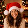 Knitted Fabric Knitted Santa Hat Crochet Design Holiday Knit Cap Winter Santa Hat  Christmas Party