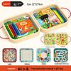 Multifunctional Wooden 7-in-1 Educational Game: Flying Chess & Checkers Set for Kids