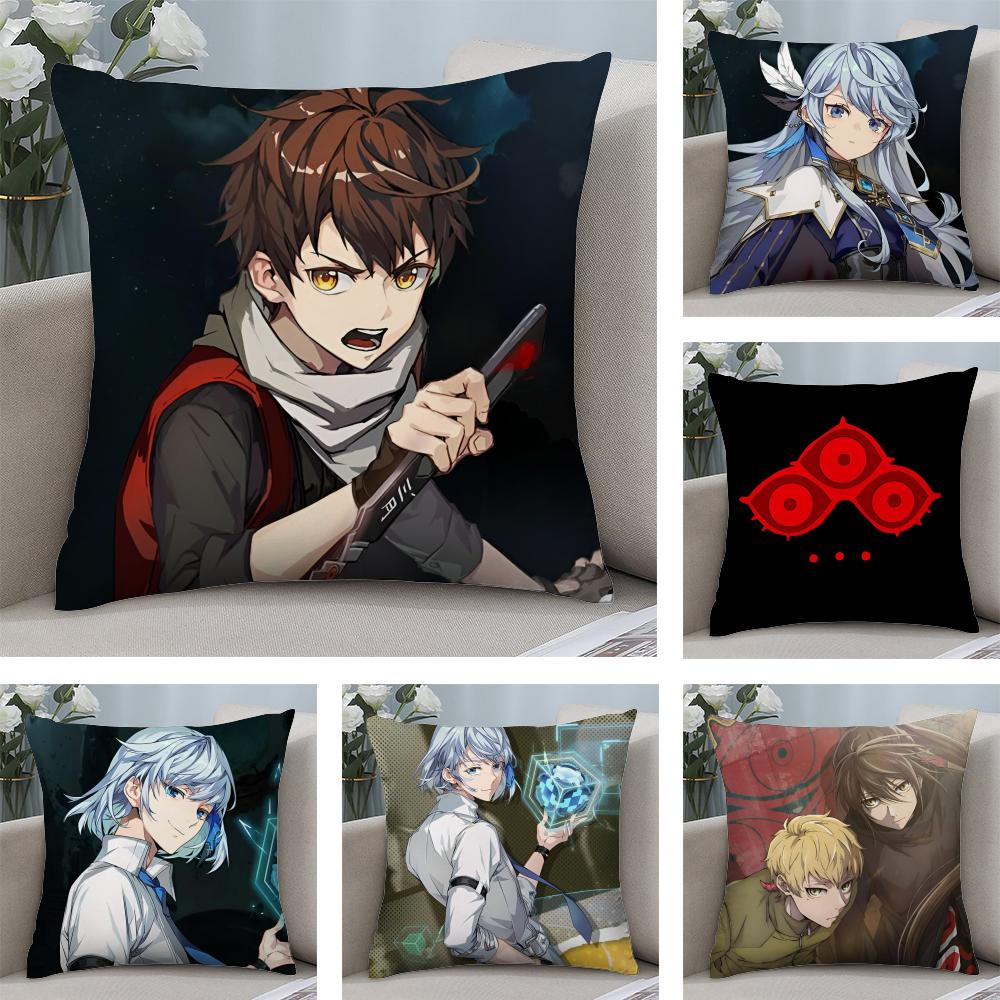 Cartoon TTower of God Cushion Cover Soft Plush Fabric DoubleSided Printed Sofa Cushion Cover for All Seasons Home Decor Gift