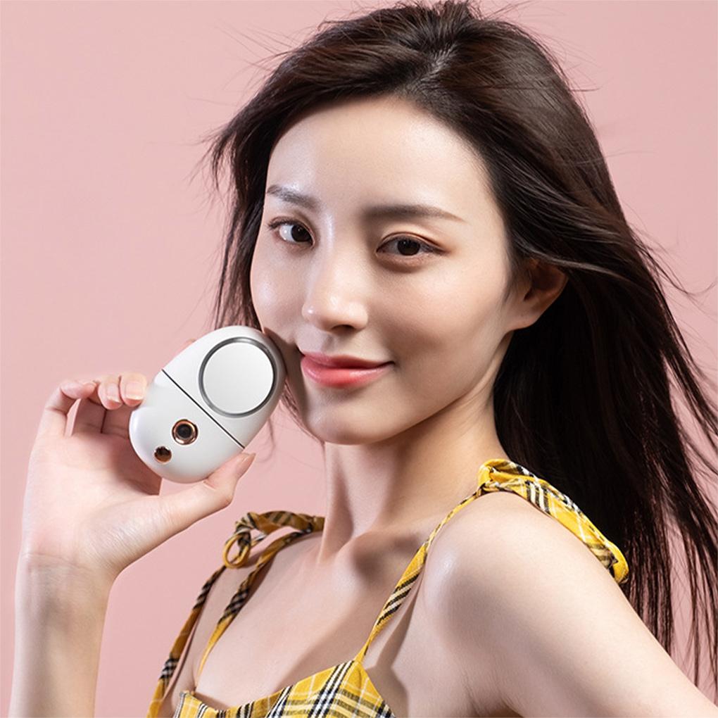 35ML Humidifier Mist Spray Steam Handheld USB Operated Nanometer Little Bear with Cosmetic Mirror for Travel Home Use