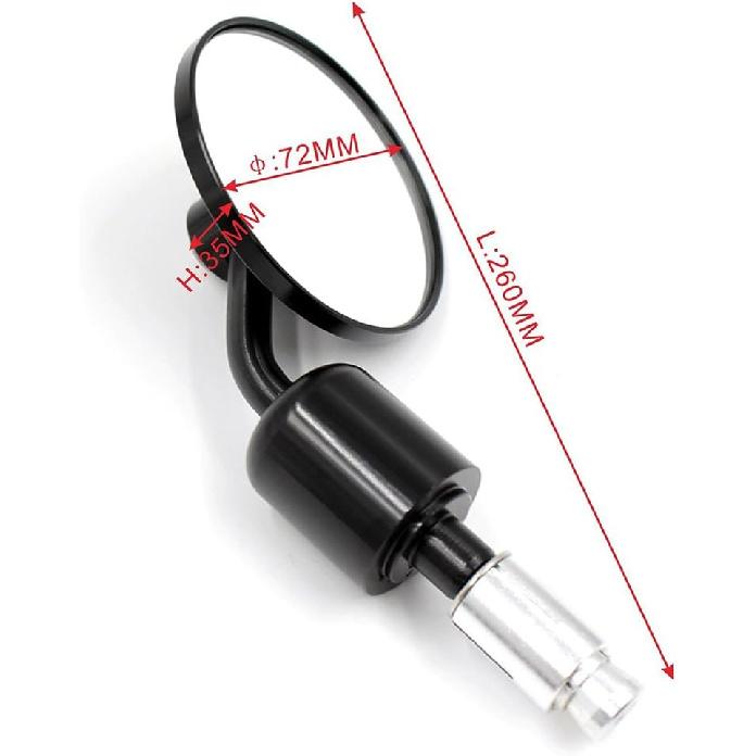 Benutzerdefinierte Motorrad CNC Lenkerendspiegel Rückspiegel Seitenspiegel 3" Rund 7/8" 22 mm Kompatibel mit Honda Yamaha Suzuki Kawasaki Aprilia Derbi Ducati