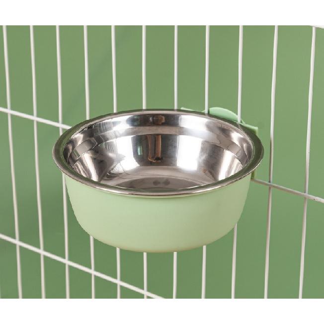 Hanging Automatic Pet Cat Food Feeder with 30oz Bowl and 500ml Water Dispenser Bunny Gravity Feeding Station Waterer Set Feeder 4