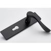 Black Finish Door Handle Complete Lock Set Door Lock Interior And Exterior Use And The Key Has Only Single Side