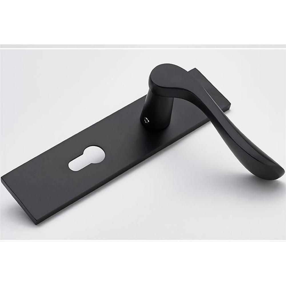 Black Finish Door Handle Complete Lock Set Door Lock Interior And Exterior Use And The Key Has Only Single Side