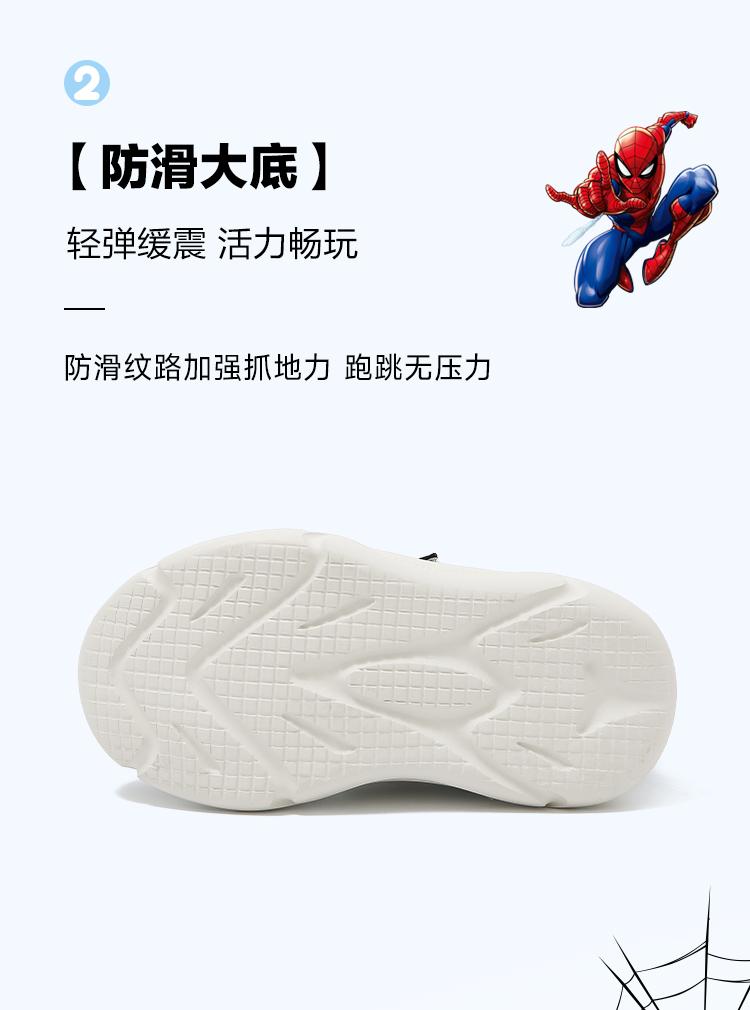 Disney Casual Children's Shoes Spider-Man Summer Mesh Breathable Mid-Size Children's Outdoor Soft-Soled Sports Shoes