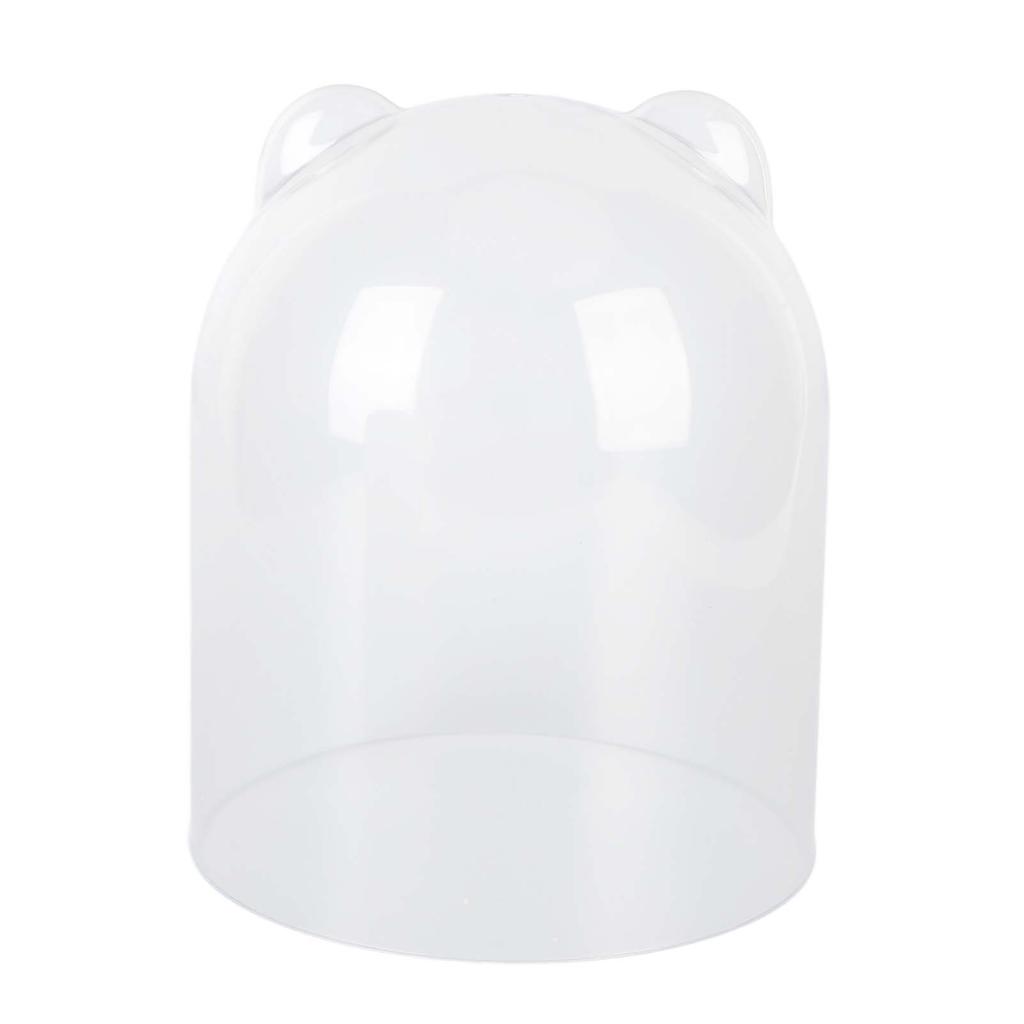 Makeup Brush Holder Organizer with Lid Desktop Rotating Dustproof Cosmetics Storage Container White