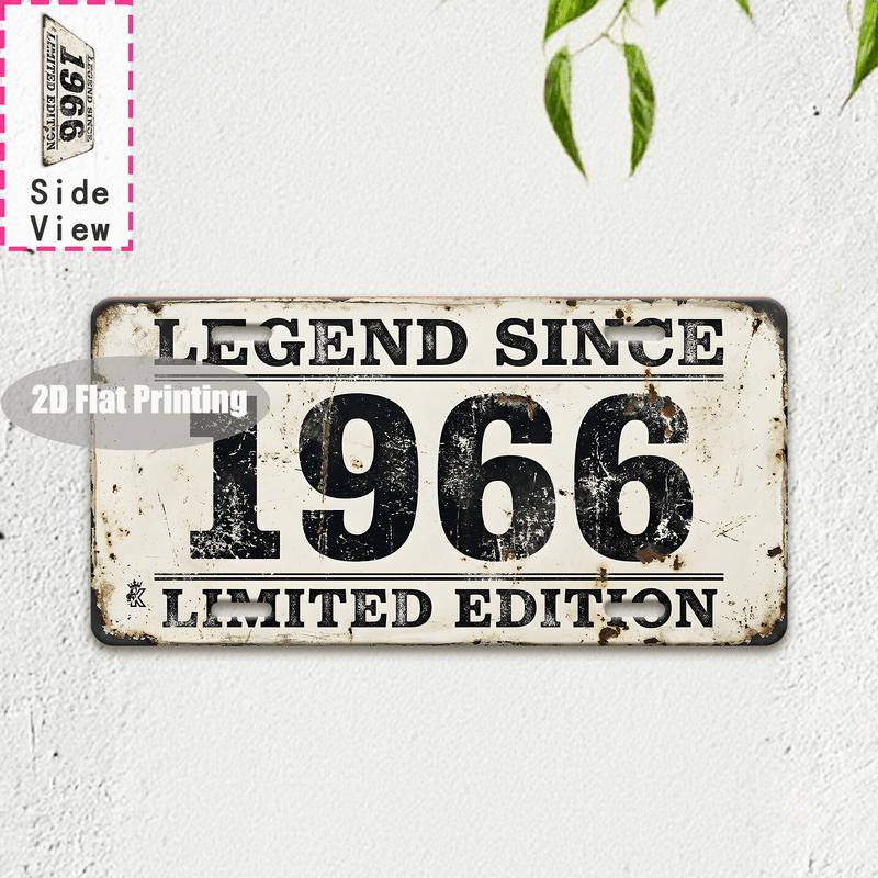 Tin Sign - Vintage Durable Metal Plaque Wall Decor, Home Office Bar Man Cave Sunroom Garden City Coordinate Birth Year License