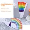 10 Stück Regenbogen-Faltfächer, Foto-Requisiten, kreativ, faltbar, für Tanz- und Performance-Vorräte, exquisit