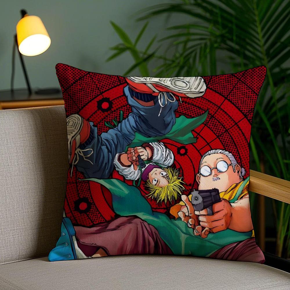 Anime S-Sakamoto Days Cushion Cover Soft Short Plush Double-Sided Printing Home Decor Machine Washable Pillow Case Gift