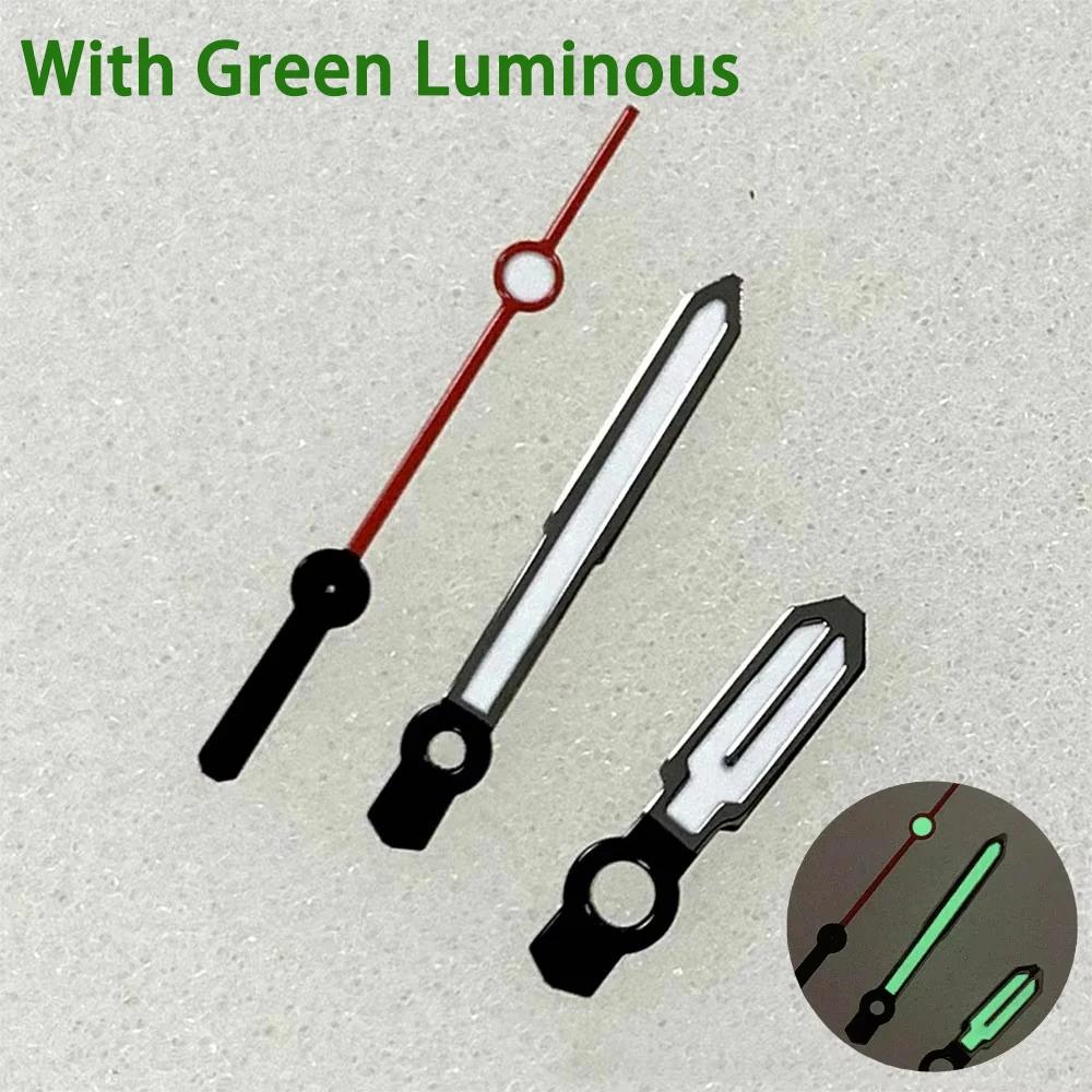 Modified Watch Accessories Orange Red White Color Matching Hands Green Luminous Hands for Japanese NH35/36/4R7S Movement