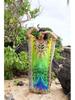 Indigo Floral Beach Robe: Loose Seaside Holiday Sunscreen Dress & Bikini Cover-up