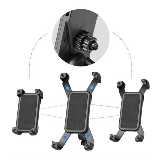 Bicycle Motorcycle Phone Holder Bike Handlebar Clip Stand GPS Mount Bracket