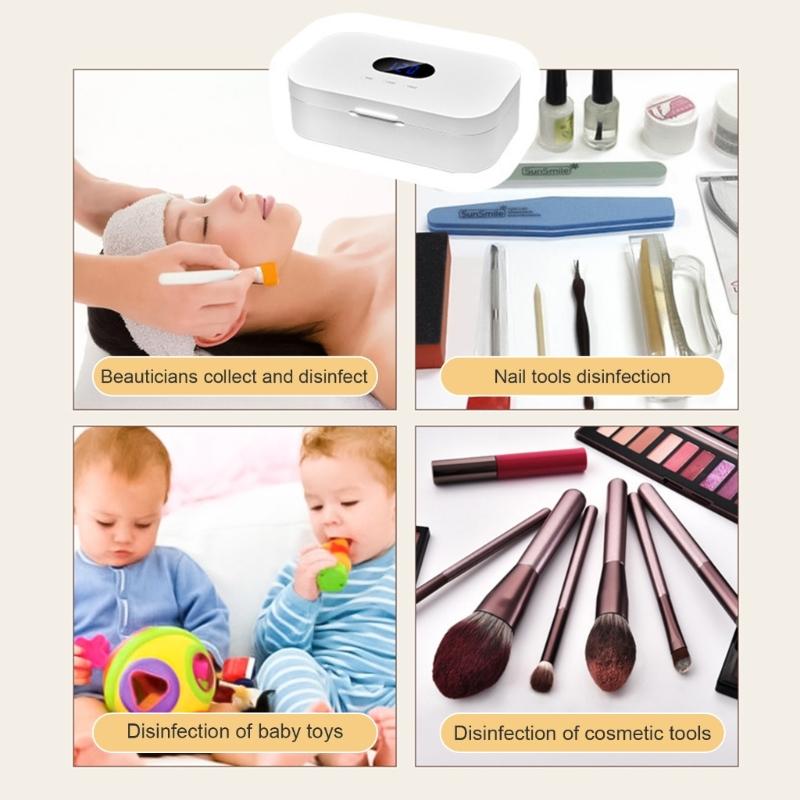 Nail Tool Disinfectant Box Nail Tool Sterilizer Box Nail Tools Disinfectant Container Manicure Tools for Nail Salons