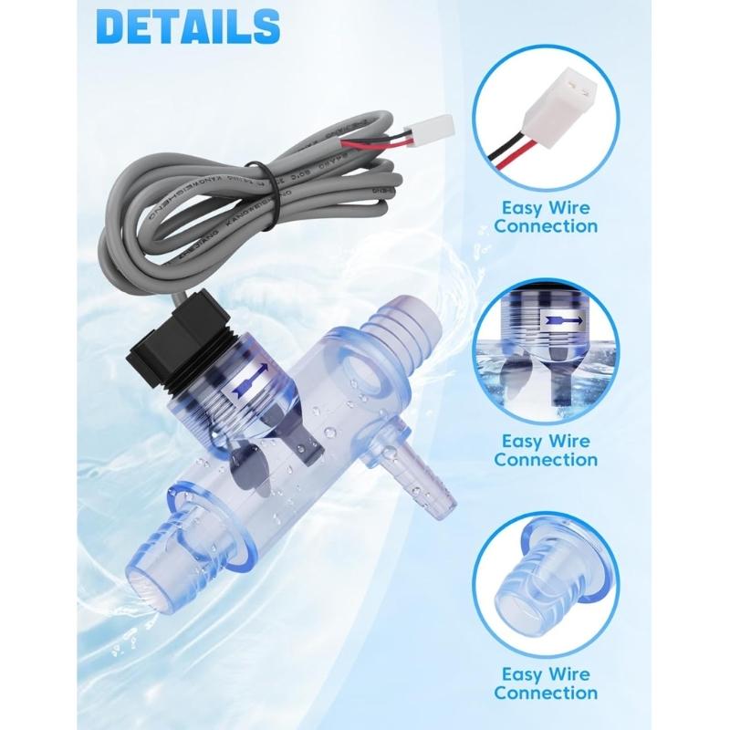 High Strength Tub Flows Sensors 6560860 Pool Flows Switching With Clear Tees For Water Flows Monitoring And Debris Check